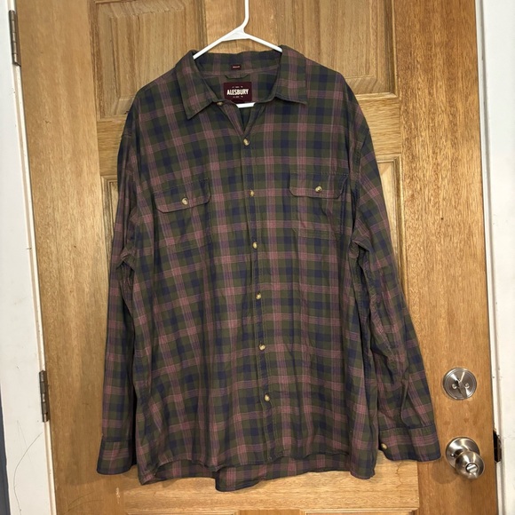 Alesbury men’s regular Plaid Button-Up Shirt size XXL - Picture 1 of 5